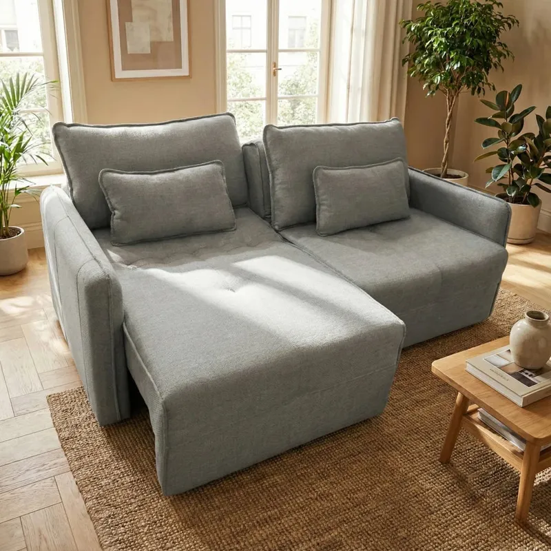 Sillón Cama Nord 3 Cuerpos - Extensible - Gris en Gris - Sillones y sofás, Uruguay | Ecowood