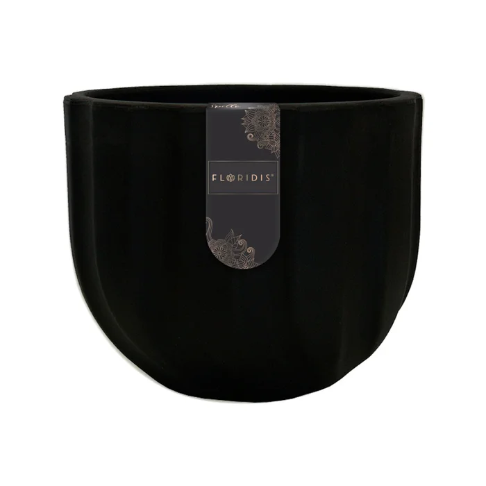 MACETA SPELLO ONDULATO NEGRA 15X15CM en Negro - Macetas, Uruguay | Decohogar, vista 3