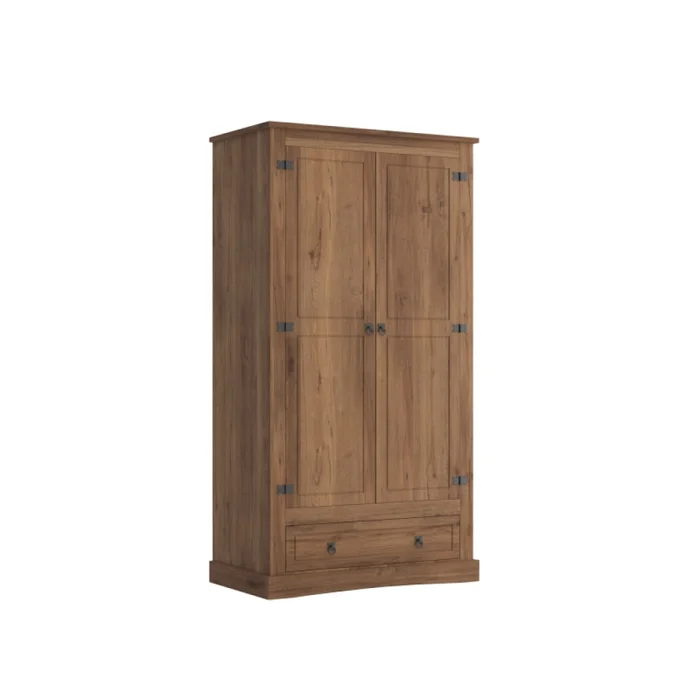 Ropero Mexicano 2 Puertas Nogal 100% Madera en Marrón - Roperos y placares, Uruguay | Albanés
