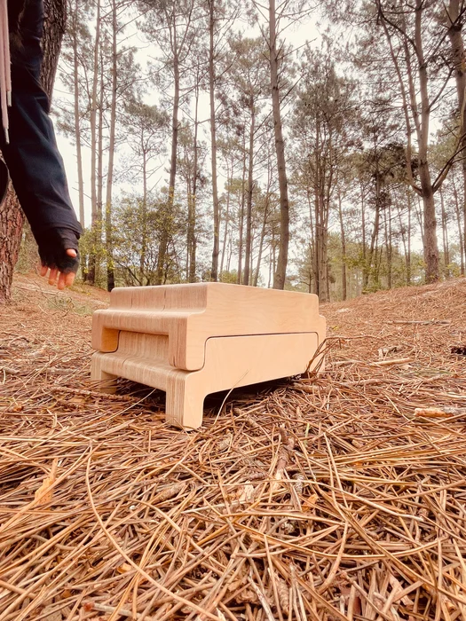 Banco individual Japonés en Madera natural - Butacas, banquetas y puffs, Uruguay | La Pieza