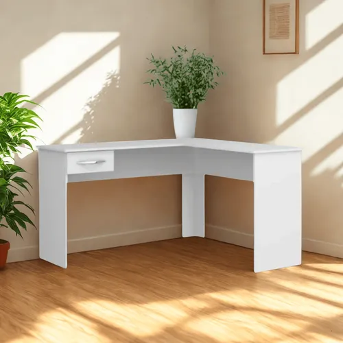 Producto: Escritorio esquinero en L 168 de AMARELO en Blanco - Escritorios y sillas de escritorio, Uruguay | Amarelo
