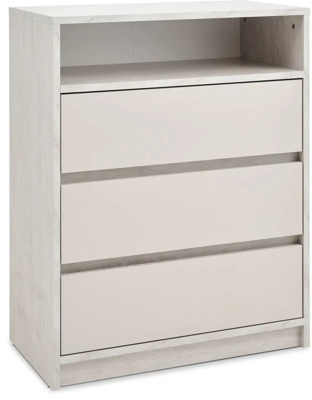 Cómoda BILLUND 3 cajones travertino/beige en Beige - Cómodas, Uruguay | JYSK