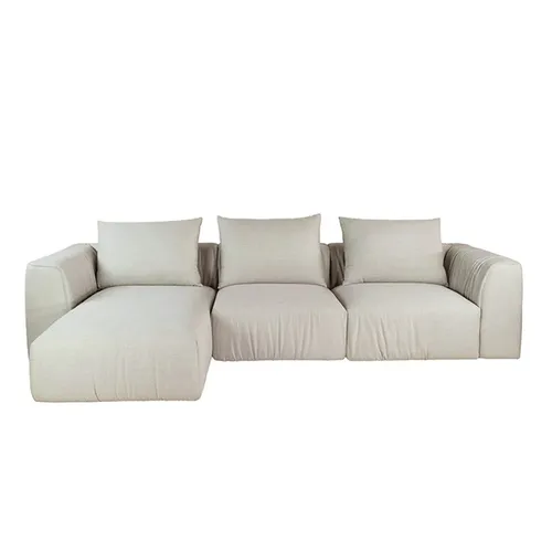 SOFA CORSO CHAISE IZQUIERDO 296X105X80CM TELA BEIGE - Sillones y sofás, Uruguay | Vinibel