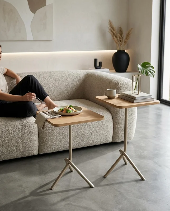 MESA LATERAL Triplex altura 55 cm en Marrón - Muebles, Uruguay | Indrana, vista 4