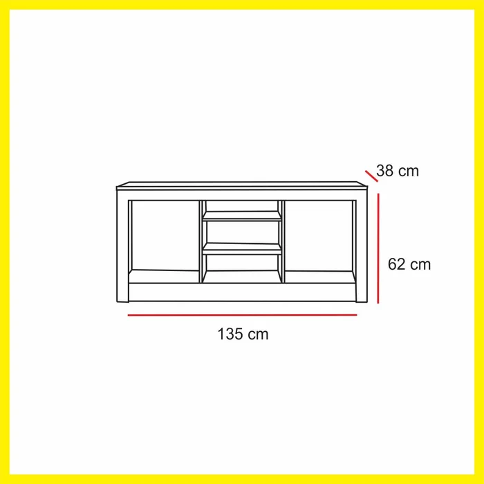 Producto: Rack Barcelona 105 de AMARELO - Muebles para TV, Uruguay | Amarelo, vista 2