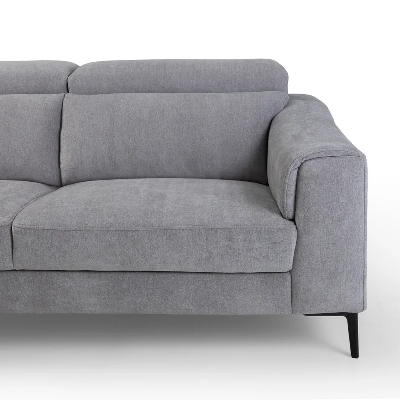 Rinconera Luke - Tela Microfibra - Chaise Izquierdo - 6686-7 Gris en Beige - Sillones y sofás, Uruguay | NYR, vista 3