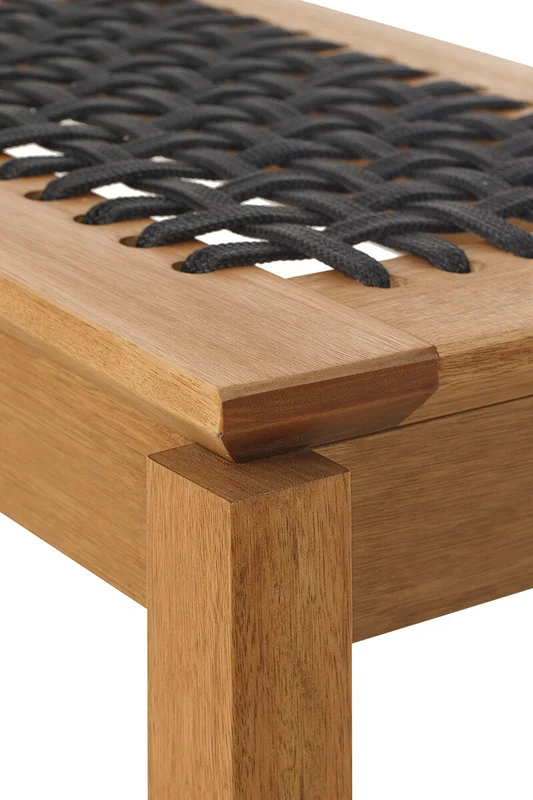BANCO TRACO CUERDA NEGRA 140x37x43CM JATOBA en Madera natural - Muebles para el exterior, Uruguay | Vinibel, vista 5
