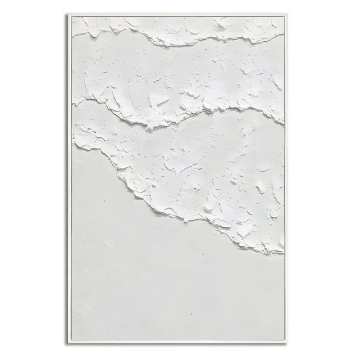 CUADRO CANVAS 60x90cm MARCO PINTURA OLAS en Blanco - Decoración de pared, Uruguay | Decohogar