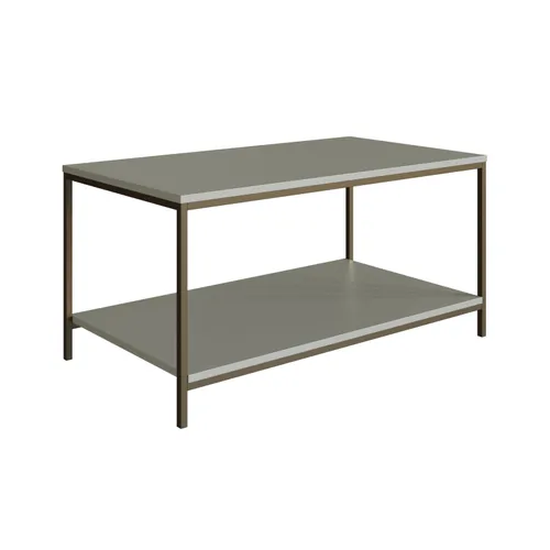 Mesa de Centro Ratona Rectangular Tapa Doble (Verde y Hierro Dorado) - Mesas de living, Uruguay | Berna home