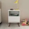 Mesa De Luz Linea Retro Living Dormitorio 1 Cajon Bl Rt3019 - Mesas de luz, Uruguay | Soy Hogar, vista 2 de 12