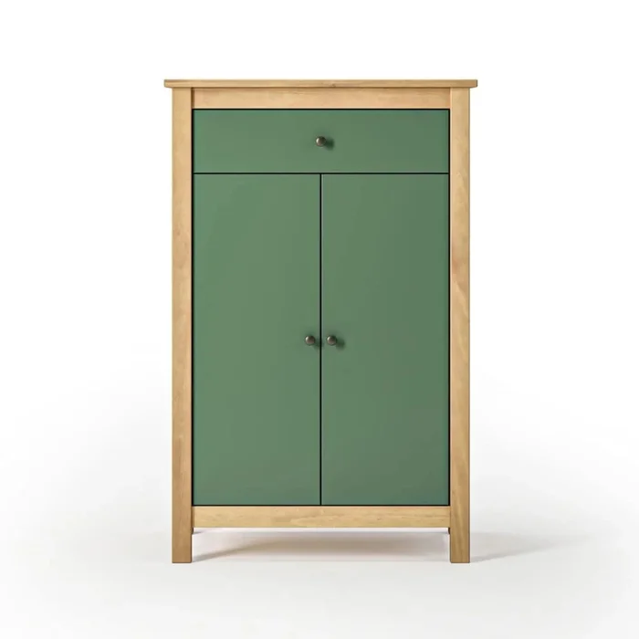 Zapatera 2 Puertas 1 Cajón - Línea Maden - Verde en Blanco - Aparadores y recibidores, Uruguay | Ecowood, vista 4