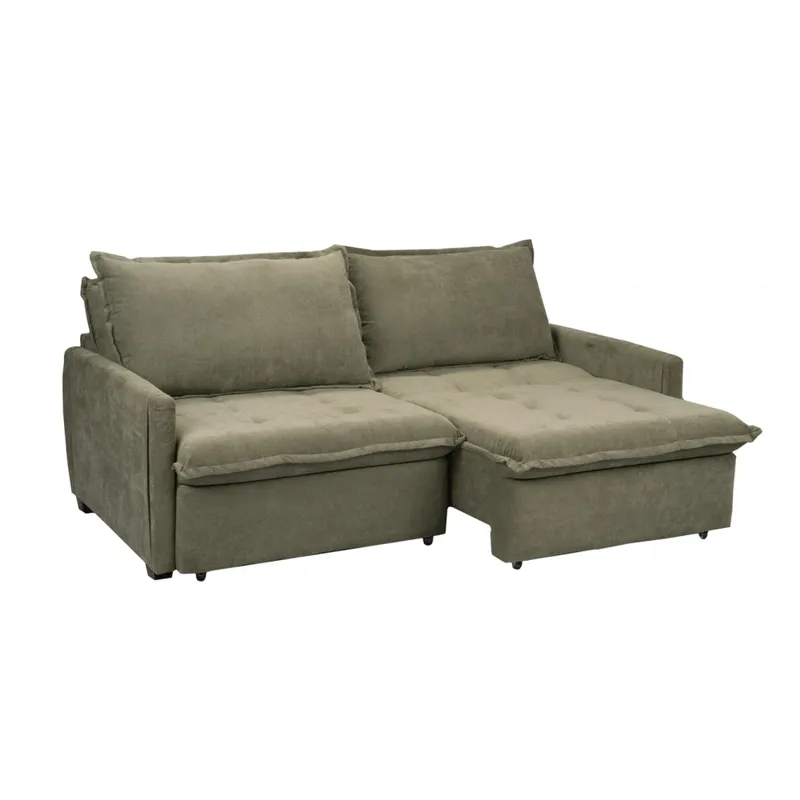 Sofá cama Oliver 3 Cuerpos en Verde oliva - Sillones y sofás, Uruguay | Nario Hogar