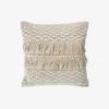 Almohadón Malvina 100% algodón flecos beige 45 x 45 cm en Beige - Textiles, Uruguay | Kavehome, vista 1 de 5
