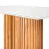 Mesa de comedor Living - Con vidrio - 160 - Off White y Canela en Blanco - Mesas de comedor, Uruguay | NYR, vista 3 de 3