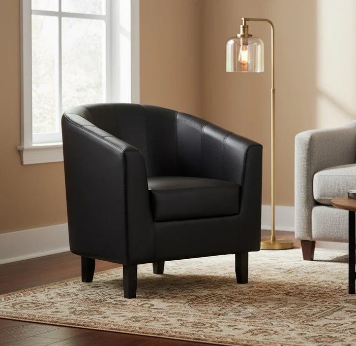 Butaca de 1 cuerpo - Tempo - PU en Negro - Sillones y sofás, Uruguay | Delta Center