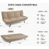 Sofa cama microfibra GRIS, Uruguay | Que Sal Muebleria, vista 1 de 11