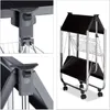 CARRITO PLEGABLE 3NIVELES 40x63x70CM NEGRO Y METAL - Mesas de comedor, Uruguay | Decohogar, vista 6 de 6