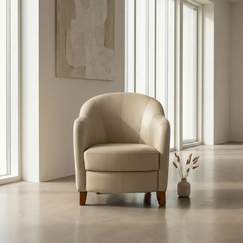 Butaca Gap - Cuero Básico - Arena - (Preventa) en Beige - Butacas, banquetas y puffs, Uruguay | Nyr, vista 5