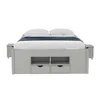 Cama 2 plazas con Cajones - Charme - Linea Funcional - Gris en Gris - Dormitorio, Uruguay | Rústico Hogar, vista 3 de 4
