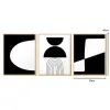 Kit 3 Cuadros - Abstracto Negro - 30 × 40 - Decoración de pared, Uruguay | Berna home, vista 6 de 7