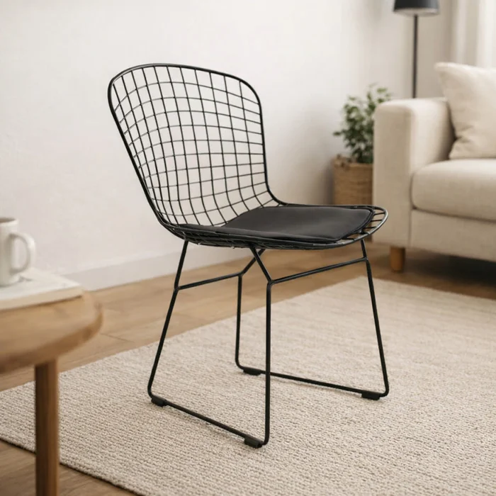 Silla Bertoia - Negra – Diseño icónico en Negro - Sillas, Uruguay | Samic