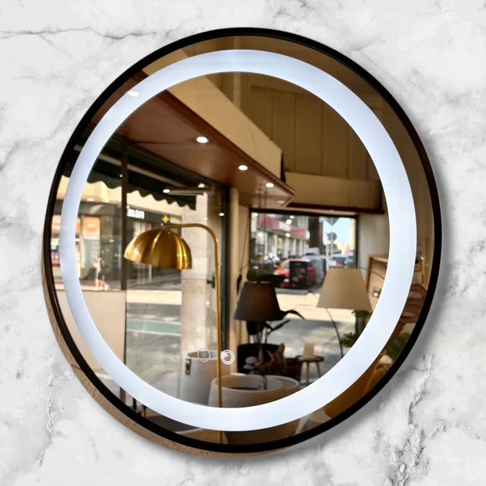 Espejo con luz led marco Aluminio 60cm - Espejos, Uruguay | Alta Gracia Deco, vista 2