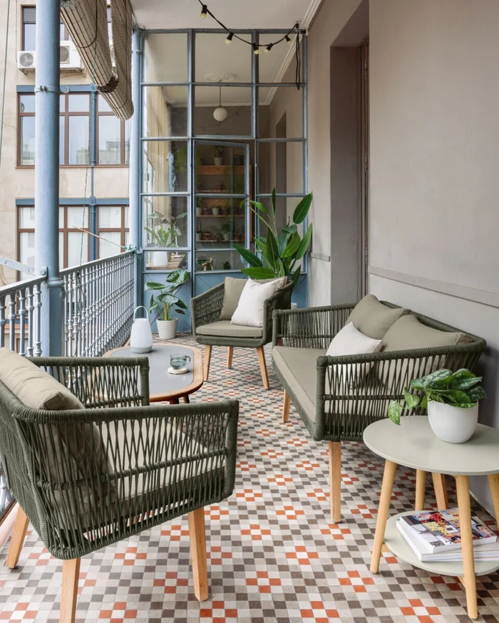 Set Inti de sofá 2 plazas y 2 butacas de cuerda verde FSC 100% en Verde - Sillones y sofás, Uruguay | Kavehome, vista 2