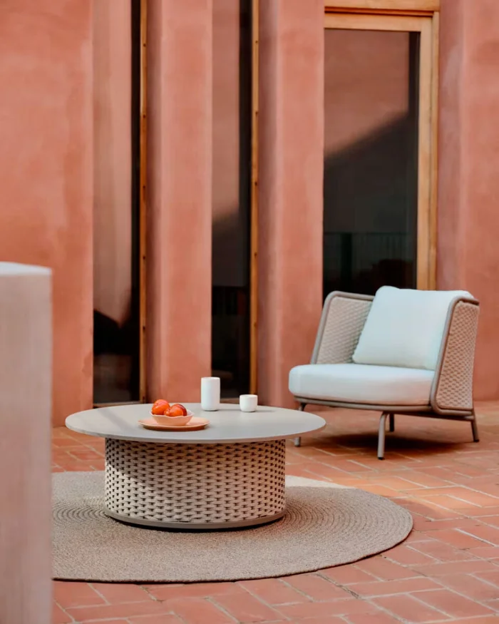 Alfombra Despas en fibras sintéticas beige Ø150 cm - beige Ø150 cm en Beige - Muebles para el exterior, Uruguay | Kavehome, vista 2