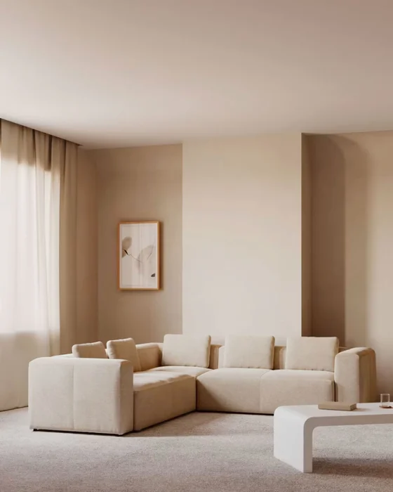 Sofá rinconero Blok 4 plazas beige 290 x 290 cm en Beige - Sillones y sofás, Uruguay | Kavehome, vista 2