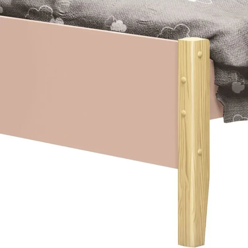Cama 1 Plaza - Simba - Rosa/ Natural en Rosa - Dormitorio, Uruguay | Ecowood, vista 3