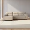 Sofá C/chaise Natural/beige Tela Excelence Izq en Beige - Sillones y sofás, Uruguay | Divino, vista 1 de 5