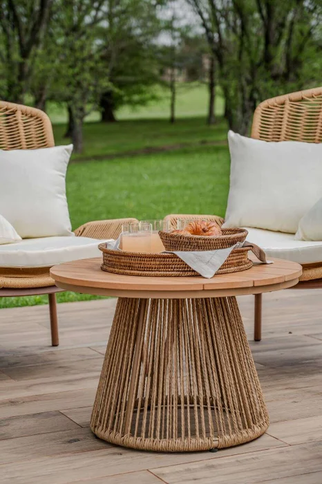 MESA MULTIFUNCION DIAMETRO 66 CMS - EXTERIOR en Madera natural - Muebles para el exterior, Uruguay | La Iberica, vista 2
