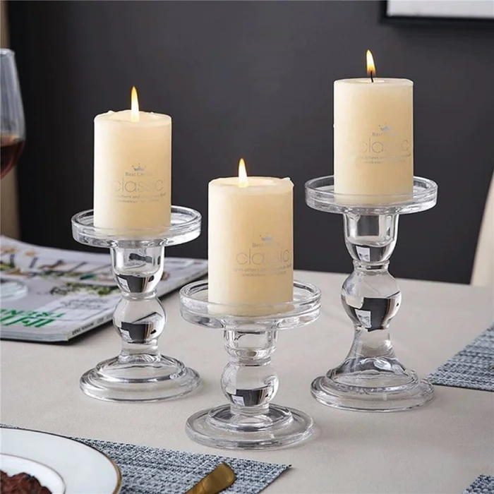 CANDELABRO VIDRIO D8.5/H11.5CM - Velas y Portavelas, Uruguay | Decohogar, vista 2