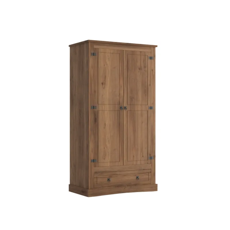 Ropero Mexicano 2 Puertas Nogal 100% Madera en Marrón - Roperos y placares, Uruguay | Albanés