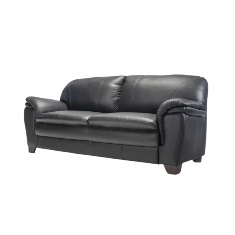 Sillón 100% Cuero - 3 Cuerpos - Monza - Negro en Negro - Sillones y sofás, Uruguay | Rústico Hogar, vista 3