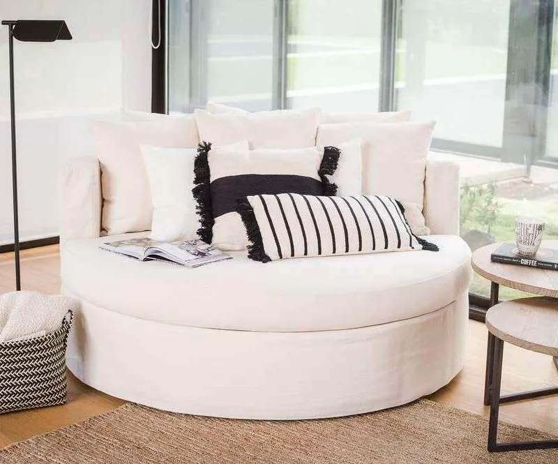 SILLON MANUELA REDONDO - 1.50 MTS en Off-white - Sillones y sofás, Uruguay | La Iberica