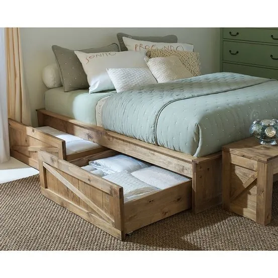 Cama Celaya en Madera natural - Dormitorio, Uruguay | Treehouse Deco