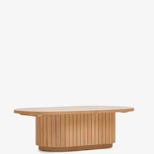Mesa de centro Licia - de madera maciza de mango 120 x 60 cm en Madera natural - Mesas de living, Uruguay | Kavehome