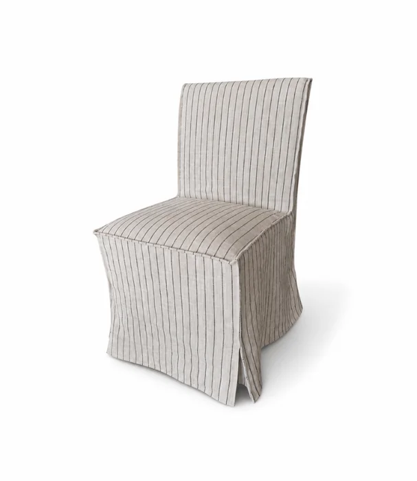SILLA MILANO CON FUNDA LINO RAYADO en Blanco - Sillas, Uruguay | Más Infinito Casa