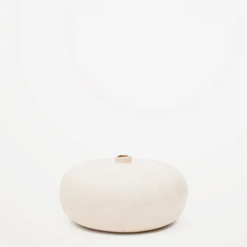 Jarrón de papel maché Nivala - 15,5cm en Blanco - Jarrones, Uruguay | Kavehome