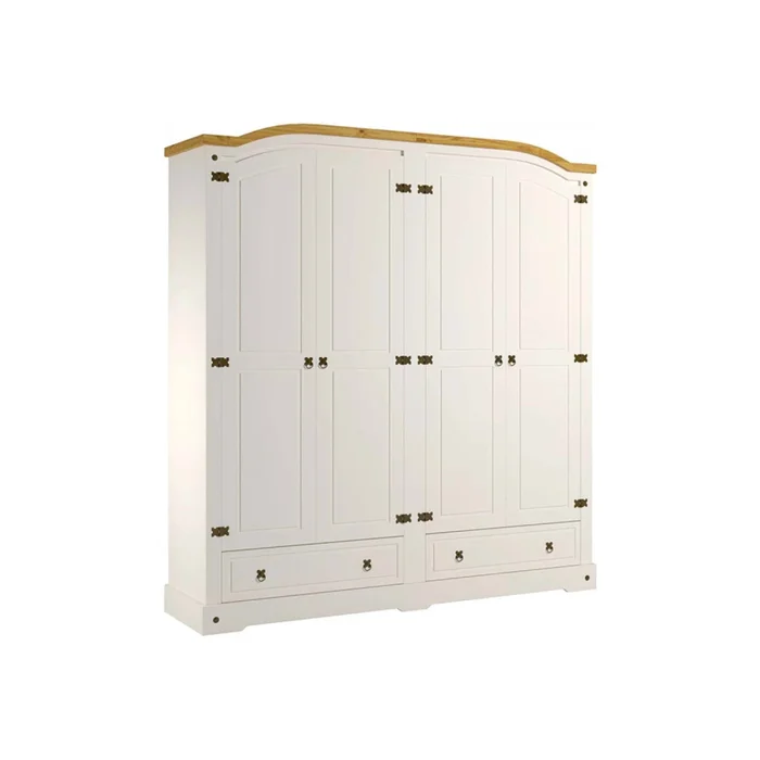 Placard Ropero 4 Puertas Mdf-y-madera Natural-beige Smile en Beige - Roperos y placares, Uruguay | Divino, vista 2
