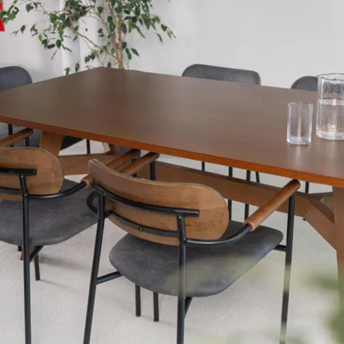 Mesa de Comedor / Atemporal - Medidas: 180 * 100 * 75 cm en Marrón - Mesas de comedor, Uruguay | Fábrica Italiana