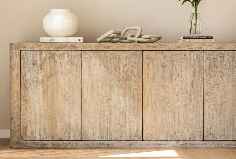 APARADOR BALZAC - PINO MACIZO RECICLADO GRIS - 2.53 MTS en Madera natural - Bibliotecas, Uruguay | La Iberica, vista 8