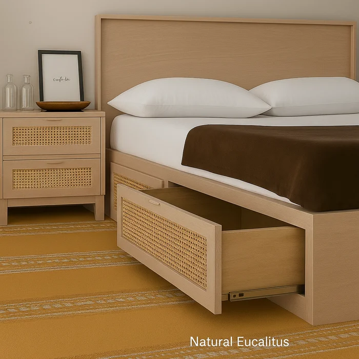 Cama Canagge con Ratán en Marrón - Dormitorio, Uruguay | Tree House Deco, vista 8