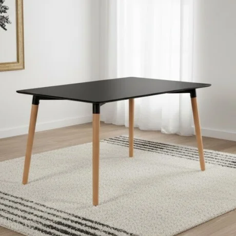 Mesa Eames Rectangular - Negro en Negro - Mesas de comedor, Uruguay | La Cueva Muebles, vista 7