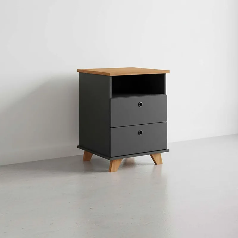 Cajonera Mdf Marron Sky en Gris - Bibliotecas, Uruguay | Divino