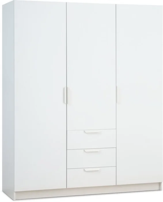 Armario JENSLEV 144x176 combinado blanco en Blanco - Roperos y placares, Uruguay | JYSK