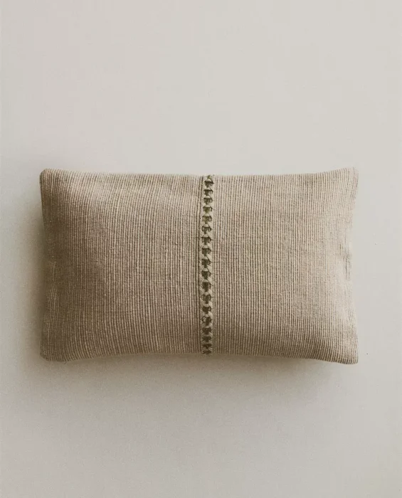 FUNDA COJÍN TRENZADO en Verde, Uruguay | Zara Home