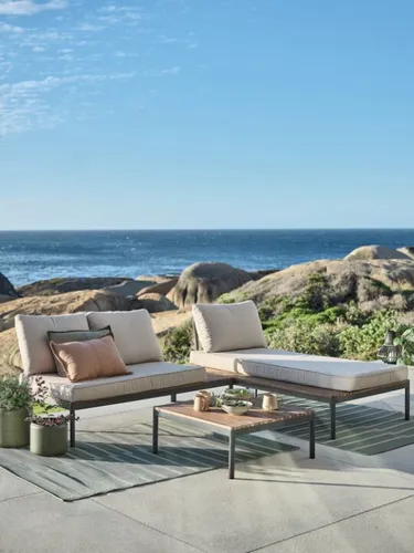 Módulo lounge HOU chaise longue madera dura en Beige - Sillones y sofás, Uruguay | JYSK