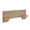 Respaldo King con mesa de luz Tapizado Full - Nordik - Marrón en Marrón - Respaldos de cama, Uruguay | Ecowood, vista 1 de 3